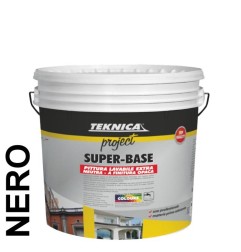 Vernice pittura traspirante lavabile TEKNICA super base colore nero da 4 lt